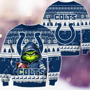 Indianapolis Colts Christmas Grinch M2 Knitted Sweater