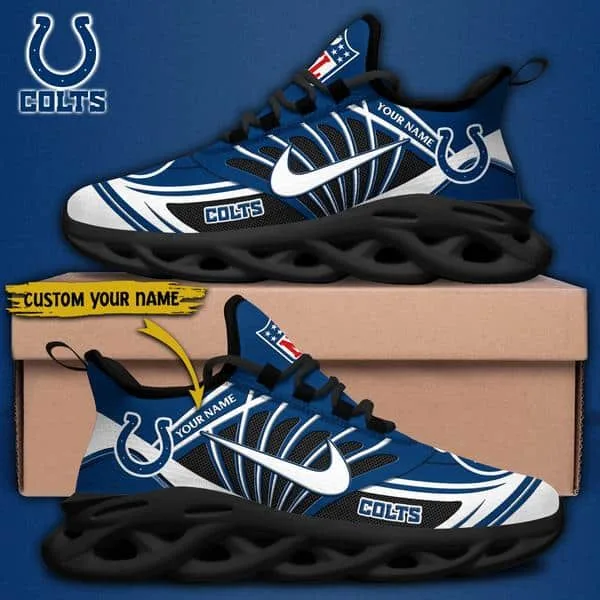 Indianapolis Colts Custom Name Max Soul Shoes
