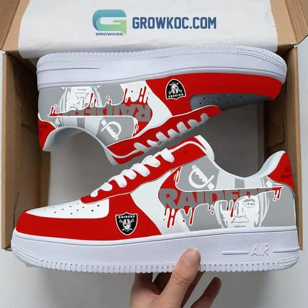 Las Vegas Raiders  Team Logo Fan Air Force 1 Shoes