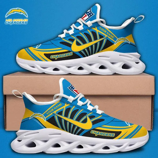 Los Angeles Chargers Custom Name Max Soul Shoes - Image 2