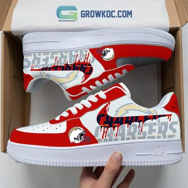 Los Angeles Chargers  Team Logo Fan Air Force 1 Shoes