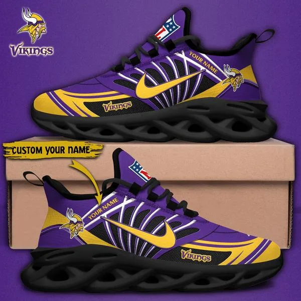 Minnesota Vikings Custom Name Max Soul Shoes