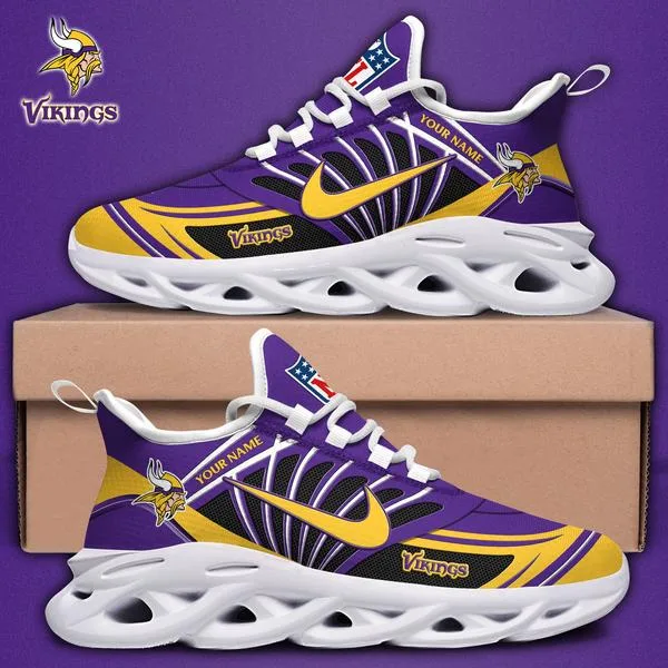 Minnesota Vikings Custom Name Max Soul Shoes - Image 2