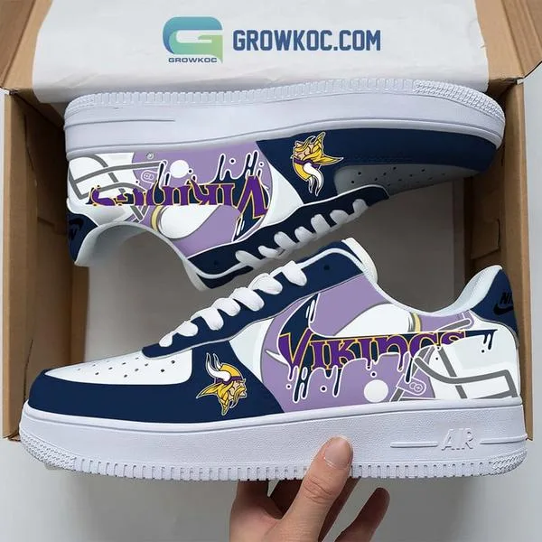 Minnesota Vikings  Team Logo Fan Air Force 1 Shoes