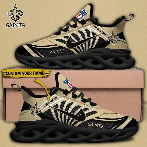 New Orleans Saints Custom Name Max Soul Shoes
