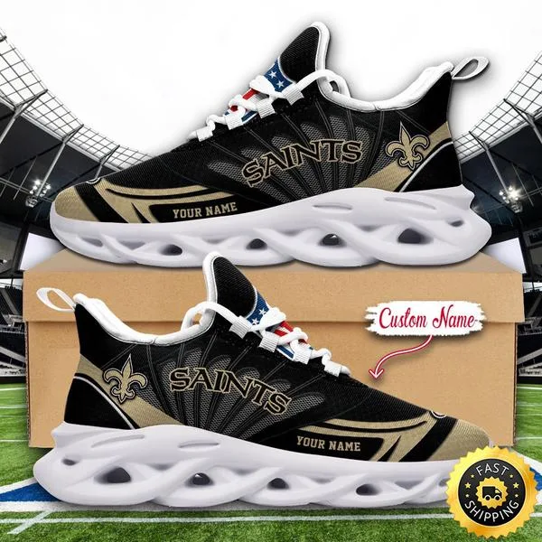 New Orleans Saints Custom Name Max Soul Shoes