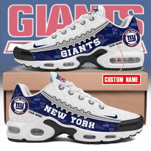 New York Giants  NFL Pattern Swoosh Custom Name Air Cushion Sport Shoes