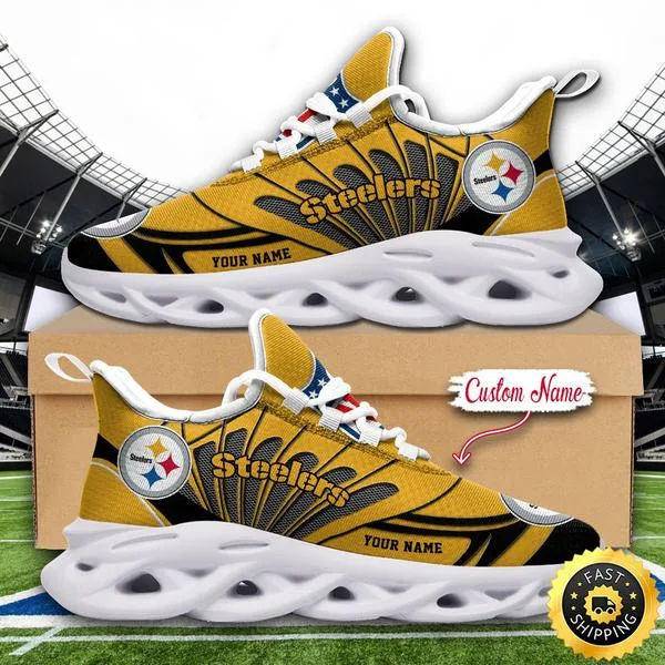 Pittsburgh Steelers Max Soul Shoes Custom Name Football Shoes