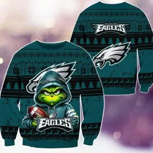 Philadelphia Eagles Christmas Grinch M2 Knitted Sweater