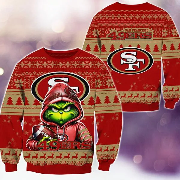San Francisco 49ers Christmas Grinch M2 Knitted Sweater