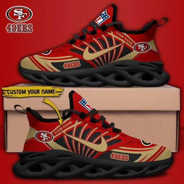 San Francisco 49ers Custom Name Max Soul Shoes