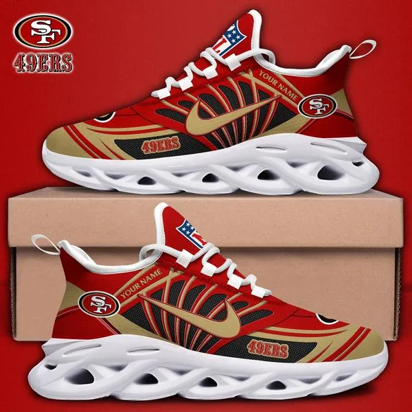 San Francisco 49ers Custom Name Max Soul Shoes - Image 2