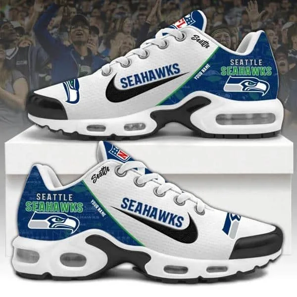 Seattle Seahawks  NFL Pattern Swoosh Custom Name Air Cushion Sport Shoes