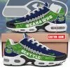 Seattle Seahawks  NFL Pattern Swoosh Custom Name Air Cushion Sport Shoes