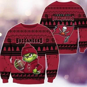 Tampa Bay Buccaneers Christmas The Grinch Knitted Sweater