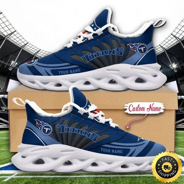 Tennessee Titans Custom Name Max Soul Shoes