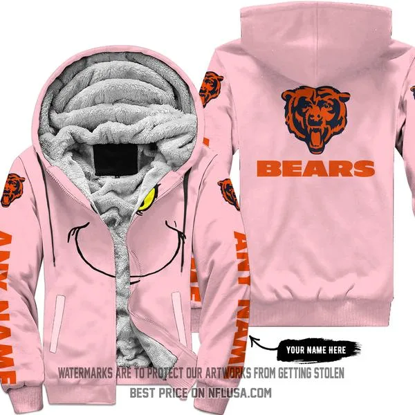 The Grinch - Limited Edition - Chicago Bears - Fleece Zip Hoodie