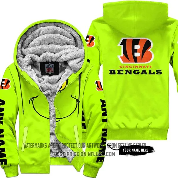 The Grinch - Limited Edition - Cincinnati Bengals - Fleece Zip Hoodie