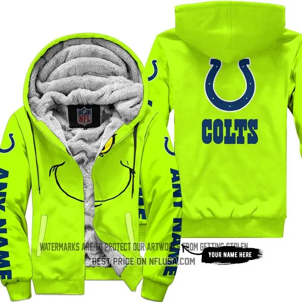 The Grinch - Limited Edition - Indianapolis Colts - Fleece Zip Hoodie