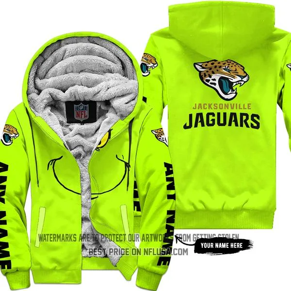 The Grinch - Limited Edition - Jacksonville Jaguars - Fleece Zip Hoodie
