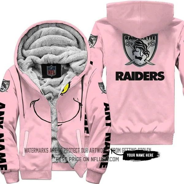 The Grinch - Limited Edition - Las Vegas Raiders - Fleece Zip Hoodie V3