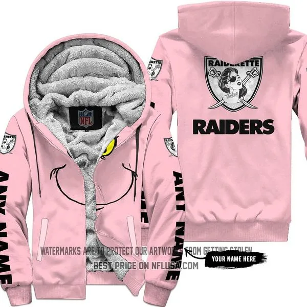 The Grinch - Limited Edition - Las Vegas Raiders - Fleece Zip Hoodie V2