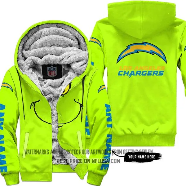 The Grinch - Limited Edition - Los Angeles Chargers - Fleece Zip Hoodie