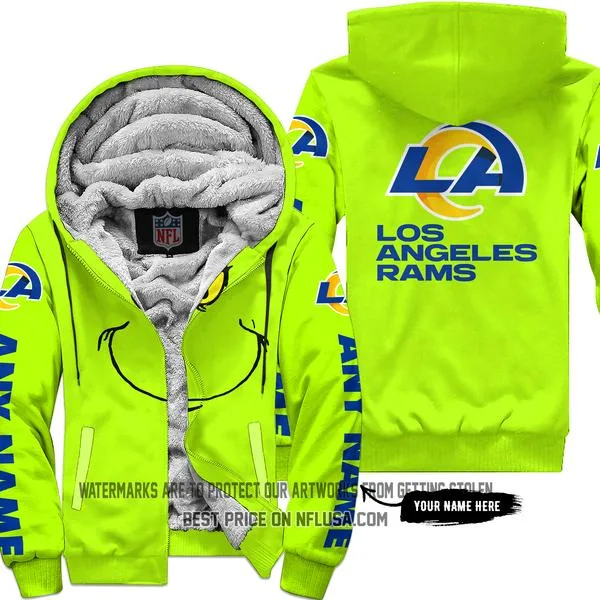 The Grinch - Limited Edition - Los Angeles Rams - Fleece Zip Hoodie