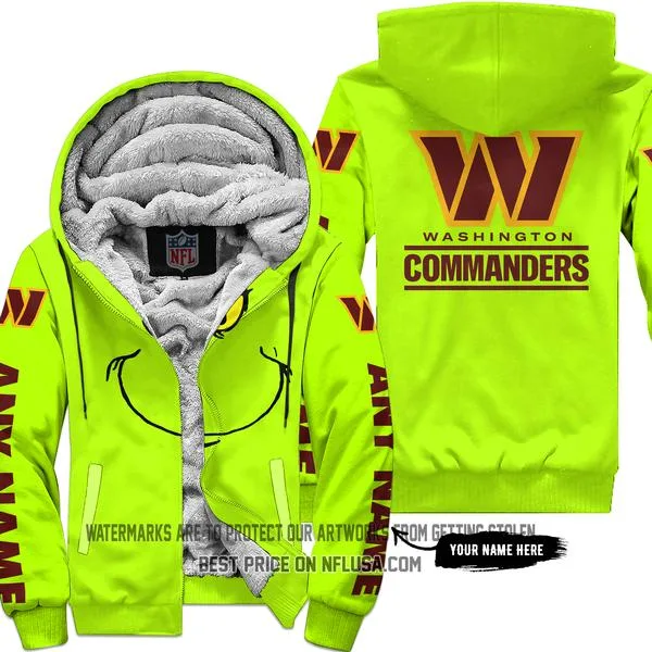 The Grinch - Limited Edition - Washington Commanders - Fleece Zip Hoodie