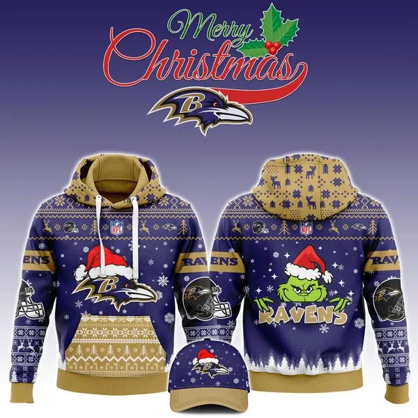 Baltimore Ravens 2025 Christmas Limited Edition Hoodie