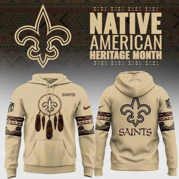 NO Saints Native American Hoodie