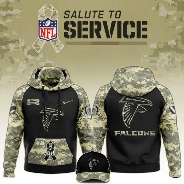 Atlanta Falcons Veterans Day Hoodie Limited Edition Black