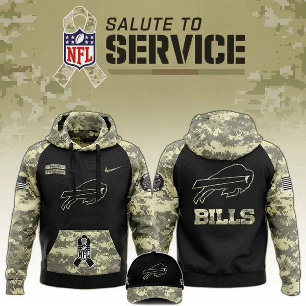Buffalo Bills Veterans Day Hoodie Limited Edition Black