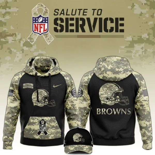 Cleveland Browns Veterans Day Hoodie Limited Edition Black