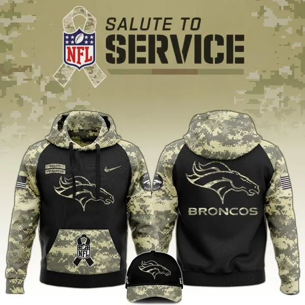 Denver Broncos Veterans Day Hoodie Limited Edition Black