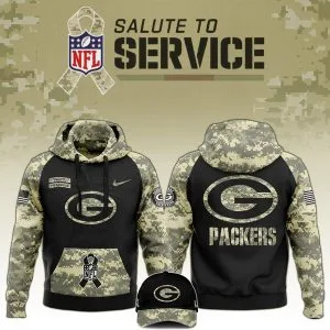 Green Bay Packers Veterans Day Hoodie Limited Edition Black