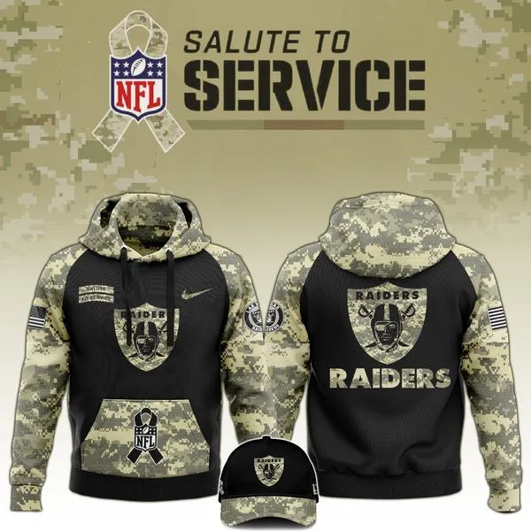 Las Vegas Raiders Veterans Day Hoodie Limited Edition Black