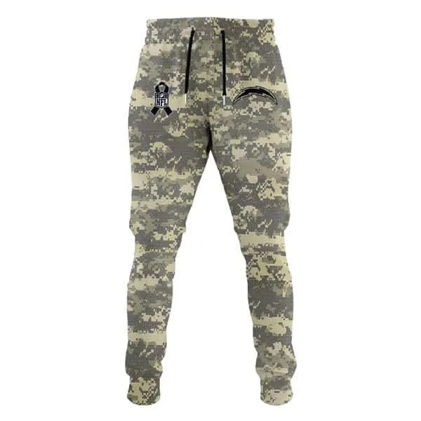 Los Angeles Chargers Veterans Day Hoodie Limited Edition Black - Image 2