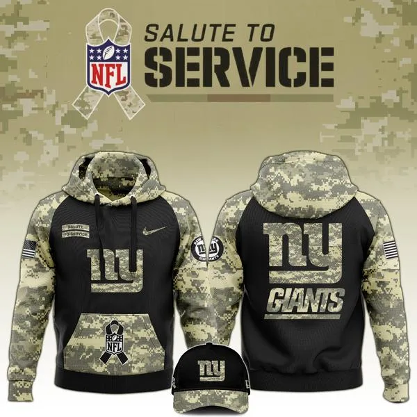 New York Giants Veterans Day Hoodie Limited Edition Black