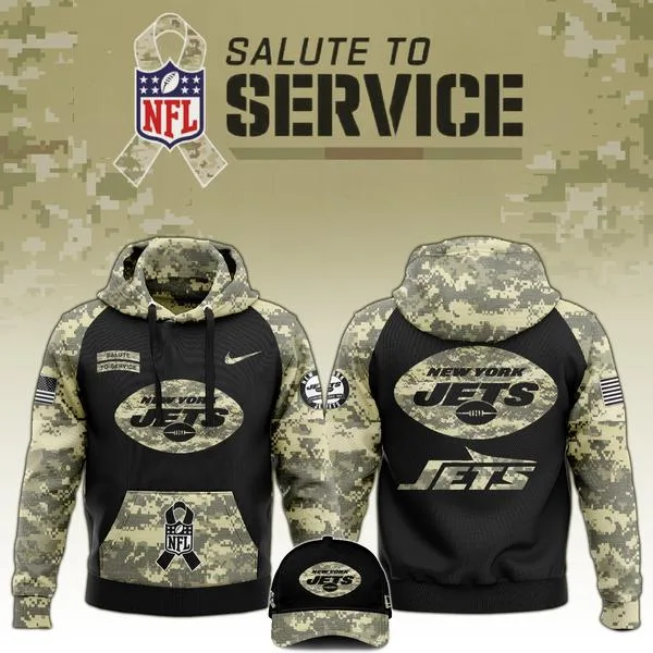 New York Jets Veterans Day Hoodie Limited Edition Black