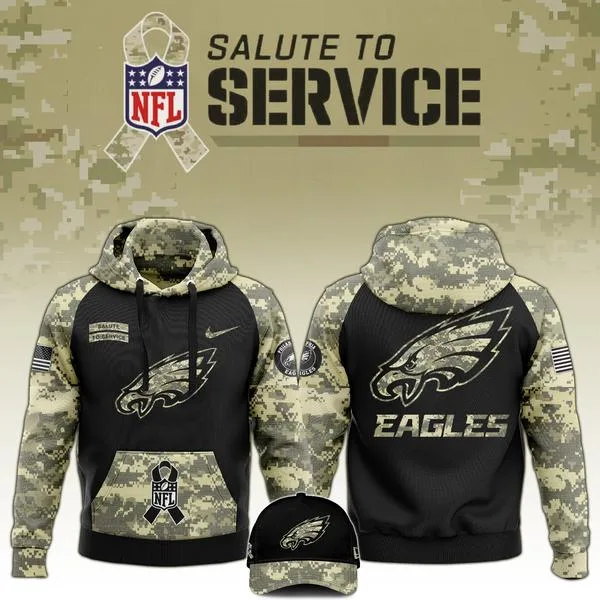 Philadelphia Eagles Veterans Day Hoodie Limited Edition Black
