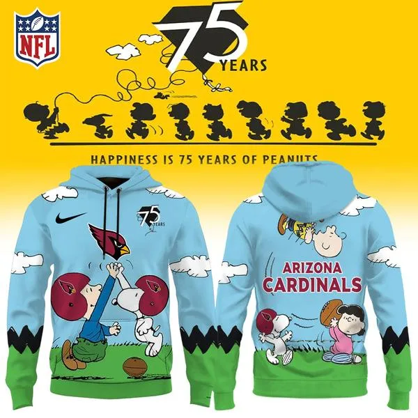 Arizona Cardinals X Snoopy Peanuts’ 75th Anniversary Hoodie