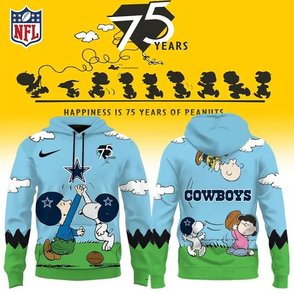 Dallas Cowboys X Snoopy Peanuts’ 75th Anniversary Hoodie
