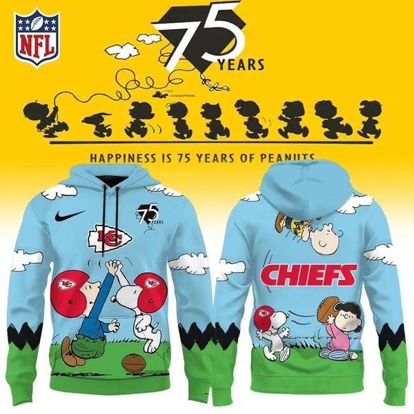 Kansas City Chiefs X Snoopy Peanuts’ 75th Anniversary Hoodie