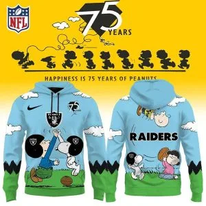 Las Vegas Raiders X Snoopy Peanuts’ 75th Anniversary Hoodie