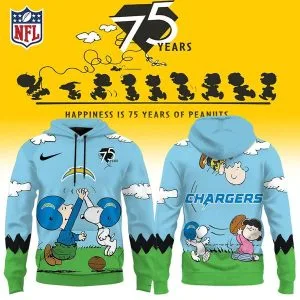 Los Angeles Chargers X Snoopy Peanuts’ 75th Anniversary Hoodie