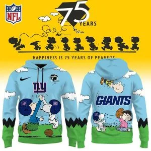 New York Giants X Snoopy Peanuts’ 75th Anniversary Hoodie