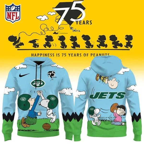 New York Jets X Snoopy Peanuts’ 75th Anniversary Hoodie