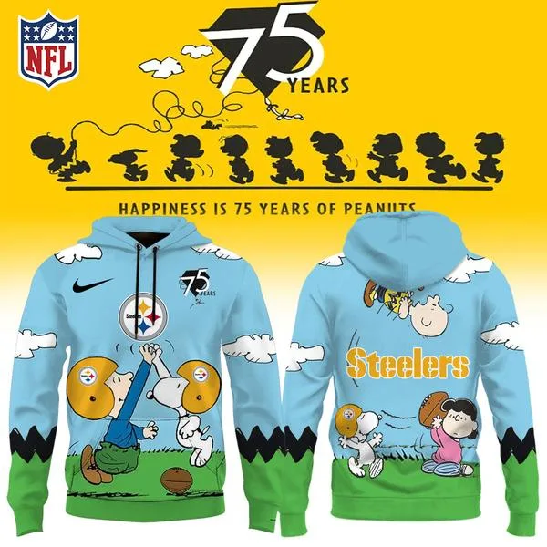 Pittsburgh Steelers X Snoopy Peanuts’ 75th Anniversary Hoodie