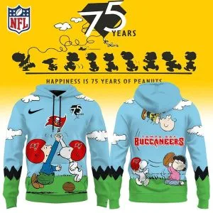 Tampa Bay Buccaneers X Snoopy Peanuts’ 75th Anniversary Hoodie